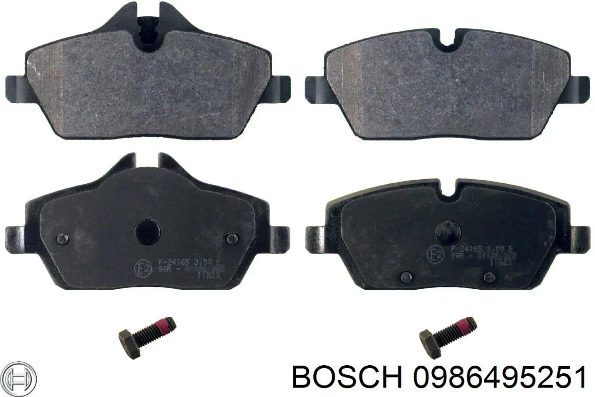 0 986 495 251 Bosch колодки тормозные передние дисковые