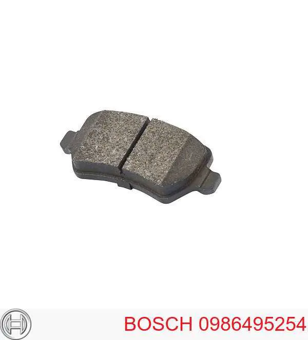 0 986 495 254 Bosch колодки тормозные задние дисковые