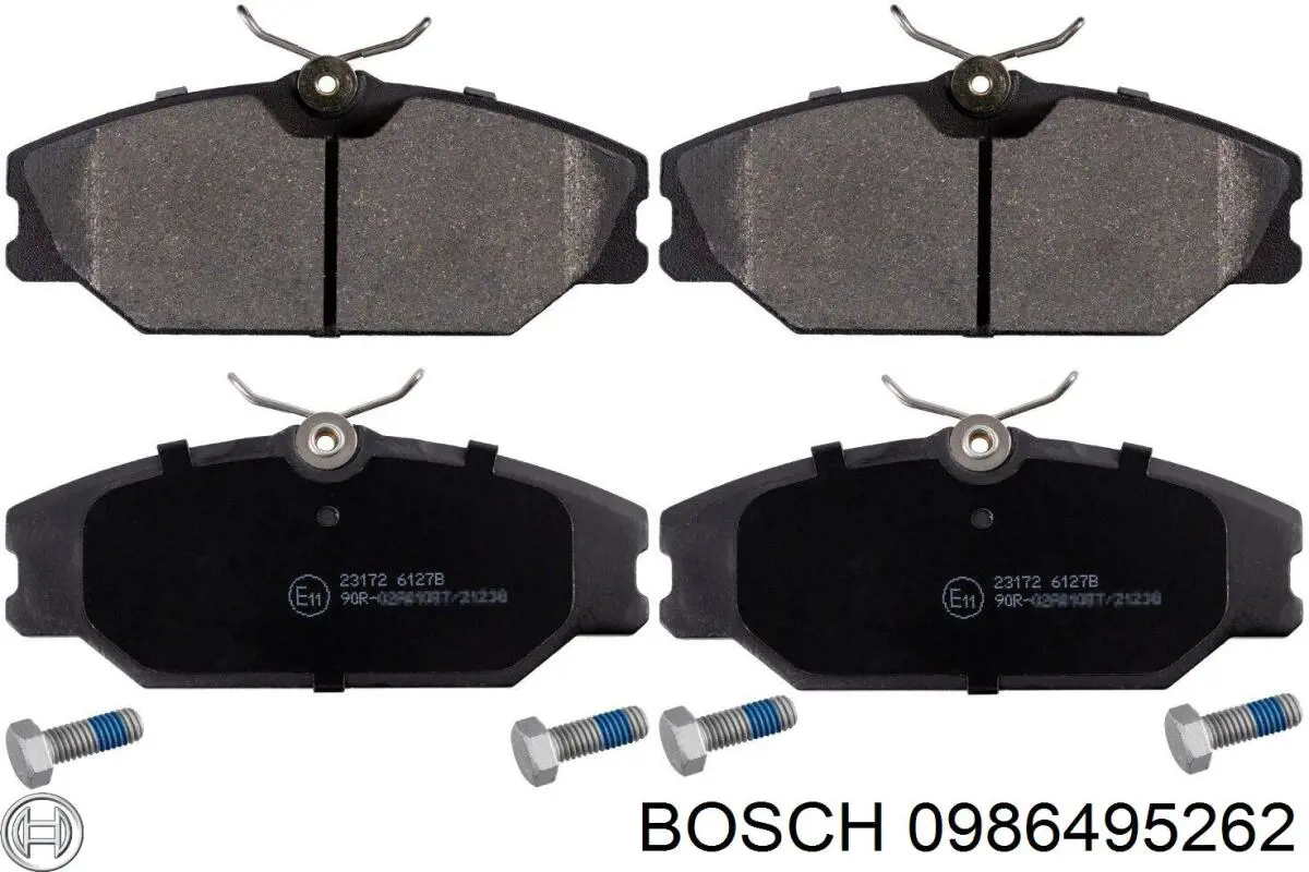 0986495262 Bosch колодки тормозные передние дисковые