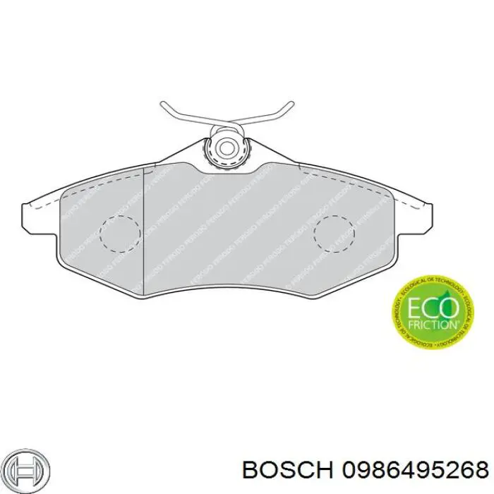 Купить 0986495268 Bosch Колодки тормозные