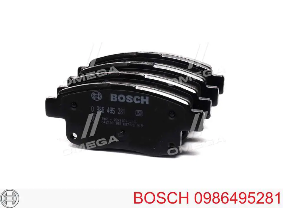 0986495281 Bosch Колодки тормозные дисковые комплект