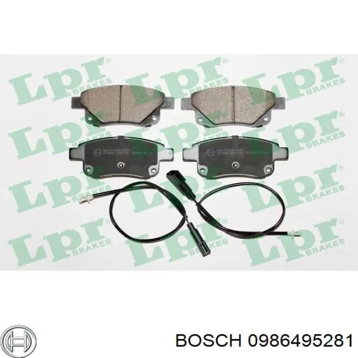 Купить 0986495281 Bosch Колодки тормозные задние, дисковые