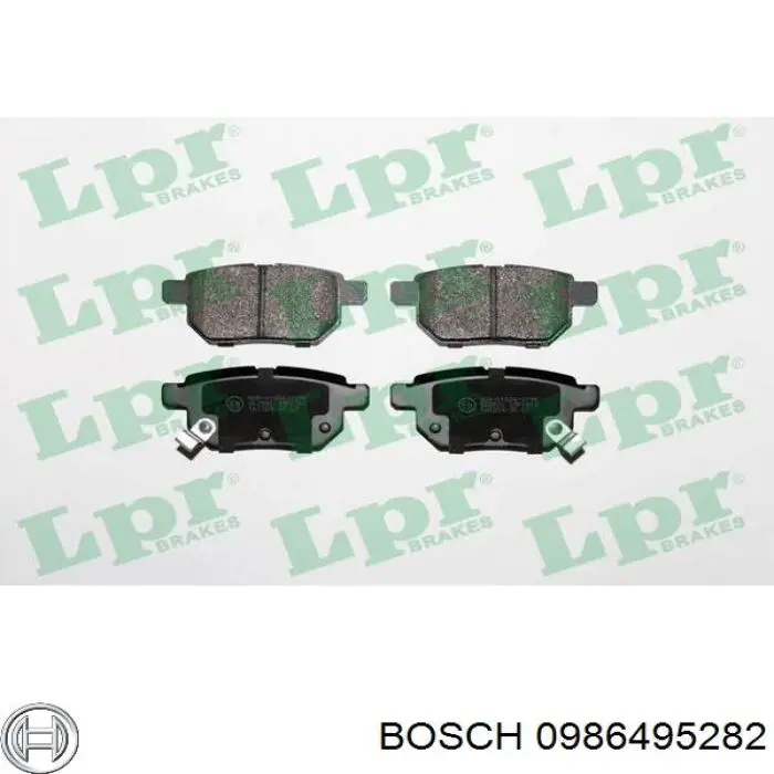 0986495282 Bosch Колодки тормозные дисковые комплект
