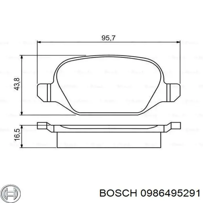 Задние тормозные колодки 0986495291 Bosch