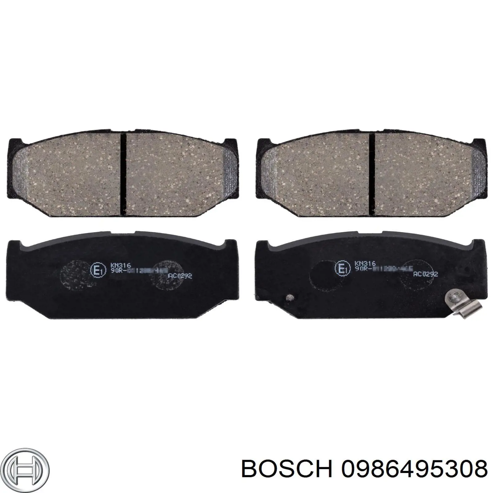 Передние тормозные колодки 0986495308 Bosch