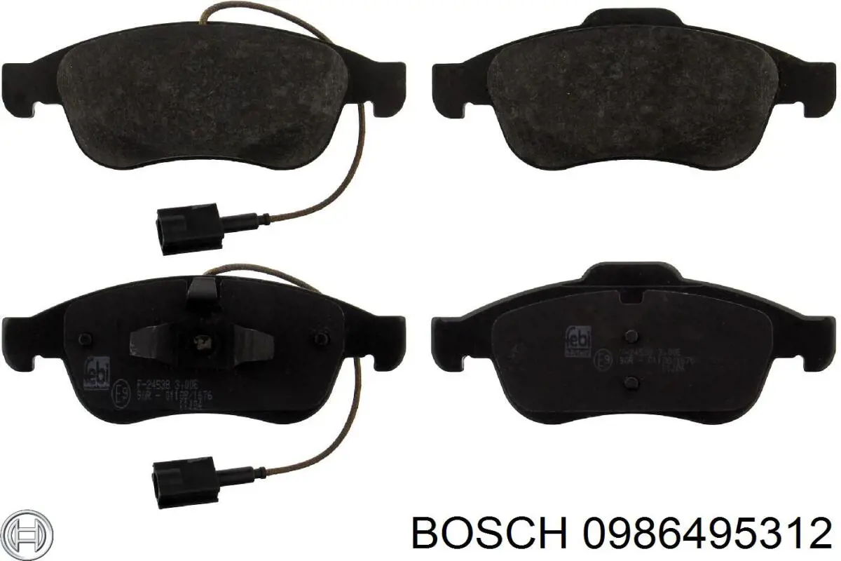 Передние тормозные колодки 0986495312 Bosch