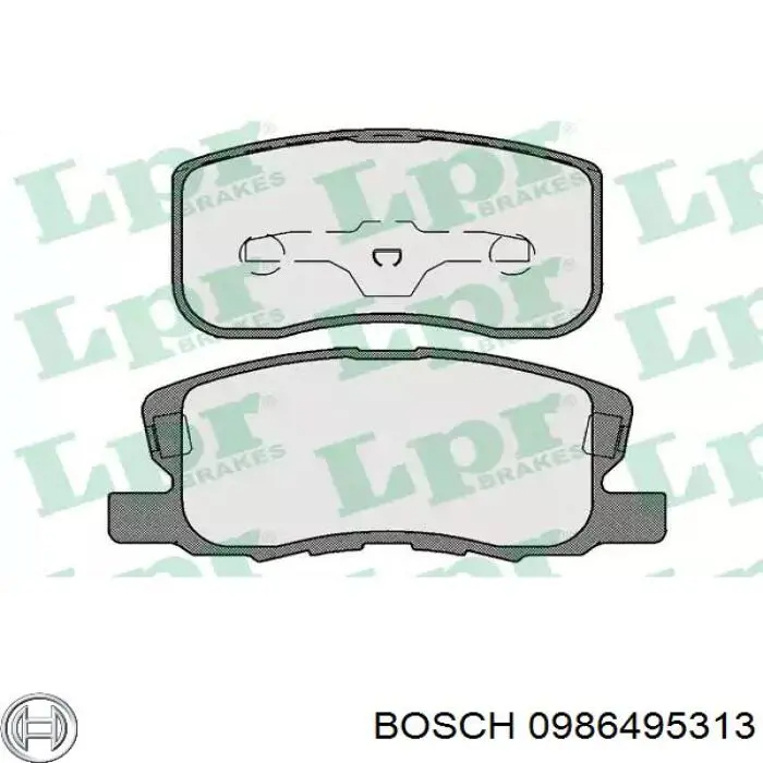 Передние тормозные колодки 0986495313 Bosch