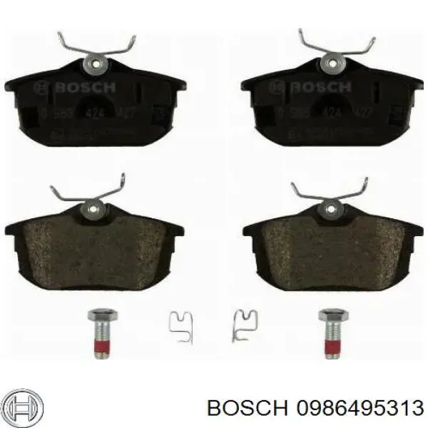 Купить 0986495313 Bosch Колодки тормозные