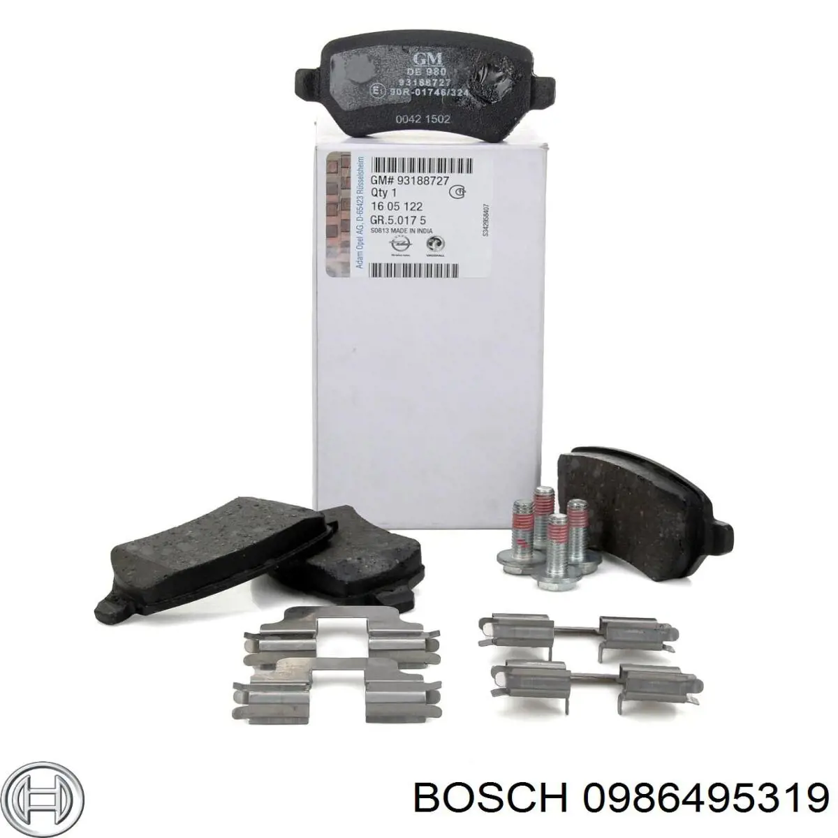 0986495319 Bosch колодки тормозные задние дисковые