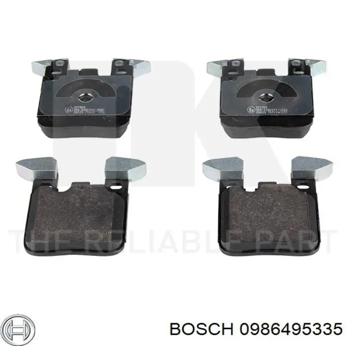 0986495335 Bosch Колодки тормозные дисковые комплект