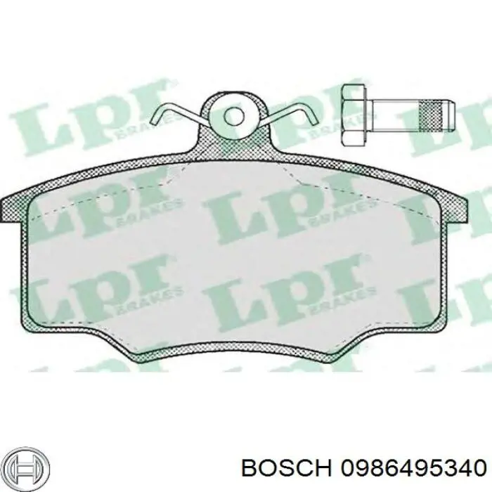 Тормозные колодки Bosch 0986495340