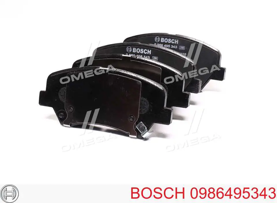 0986495343 Bosch sapatas do freio dianteiras de disco