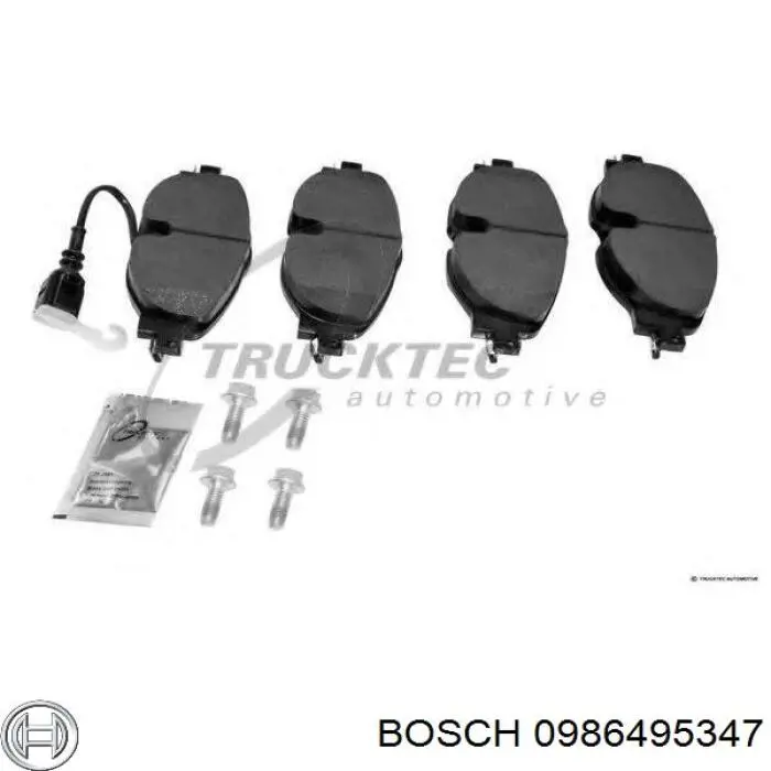 Передние тормозные колодки 0986495347 Bosch