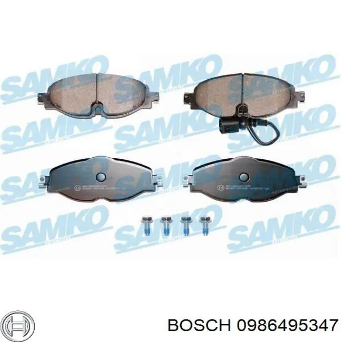 0986495347 Bosch Колодки передние