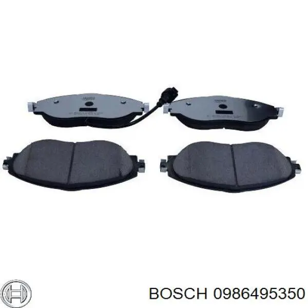 0986495350 Bosch sapatas do freio dianteiras de disco