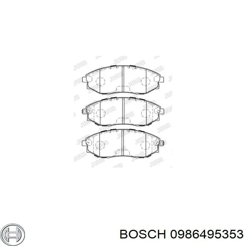 Колодки гальмівні передні, дискові 0986495353 Bosch