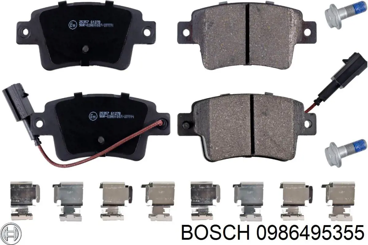 0 986 495 355 Bosch колодки тормозные задние дисковые