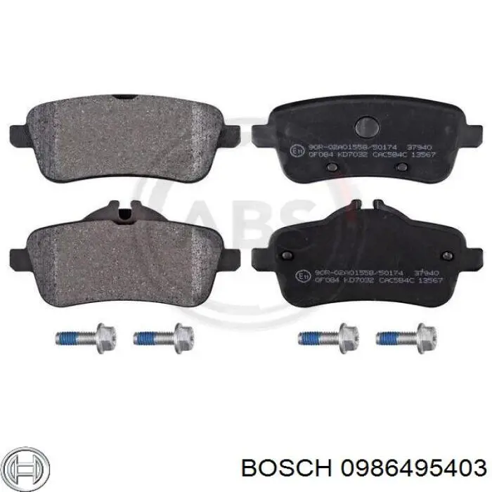 Задние дисковые колодки Bosch 0986495403