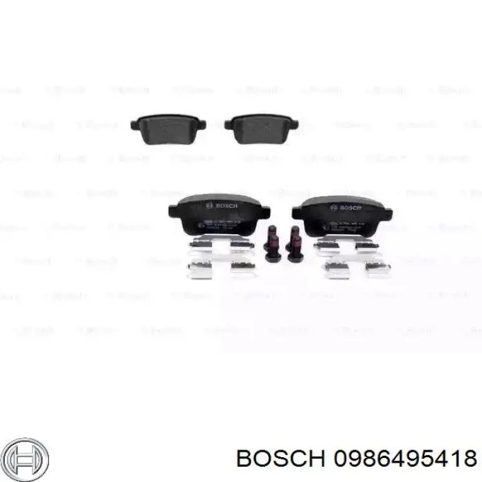 Задние тормозные колодки 0986495418 Bosch