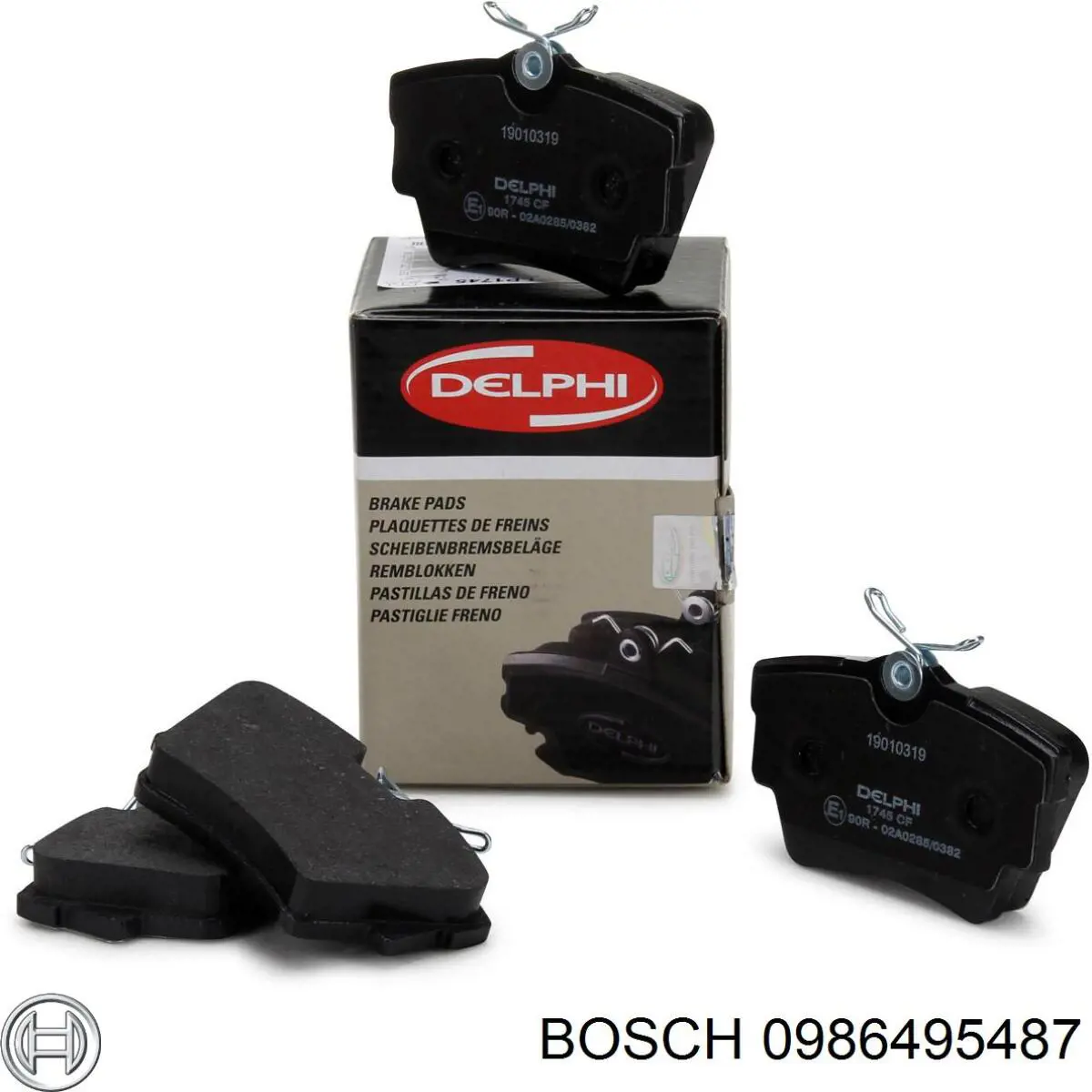 Купить 0986495487 Bosch Колодки тормозные задние, дисковые