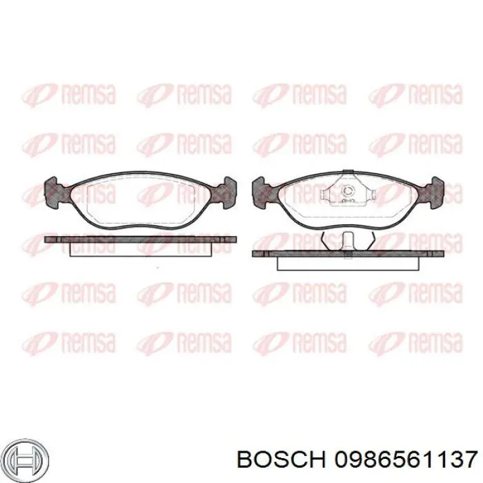 Колодки Bosch 0986561137 цена, от 16.66 USD