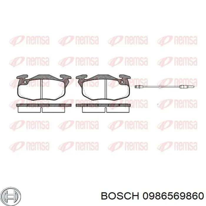 0986569860 Bosch Колодки передние