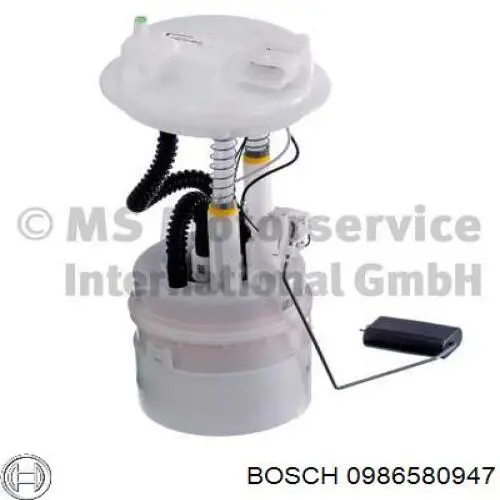 Модуль паливного насосу, з датчиком рівня палива 0986580947 Bosch