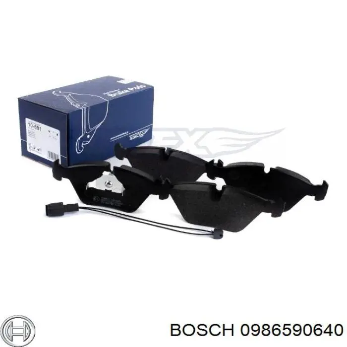 Передние тормозные колодки 0986590640 Bosch
