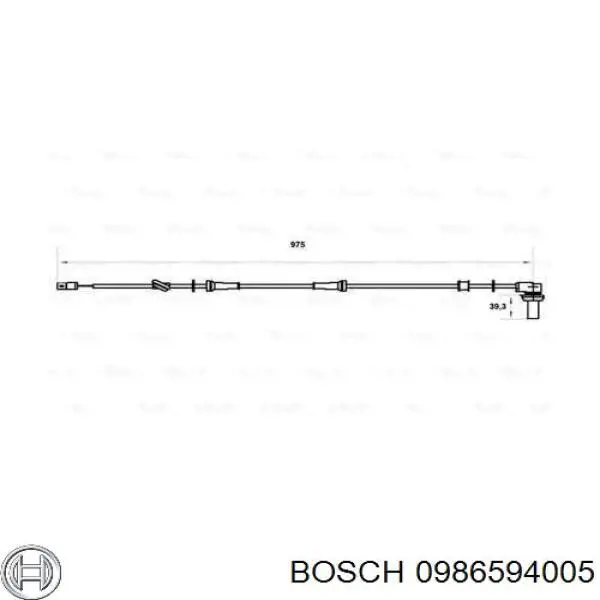 0 986 594 005 Bosch датчик абс (abs задний)