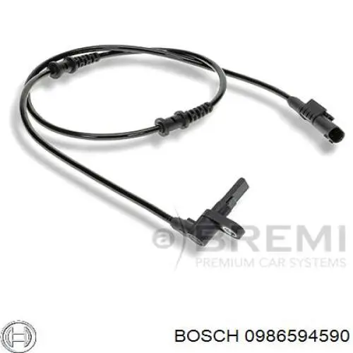 Sensor ABS delantero 0986594590 Bosch