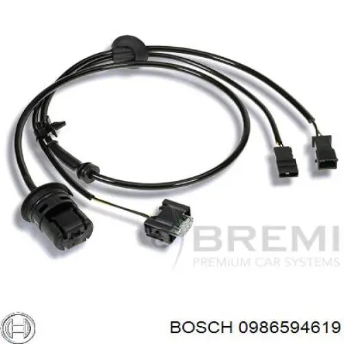 Sensor ABS trasero izquierdo 0986594619 Bosch