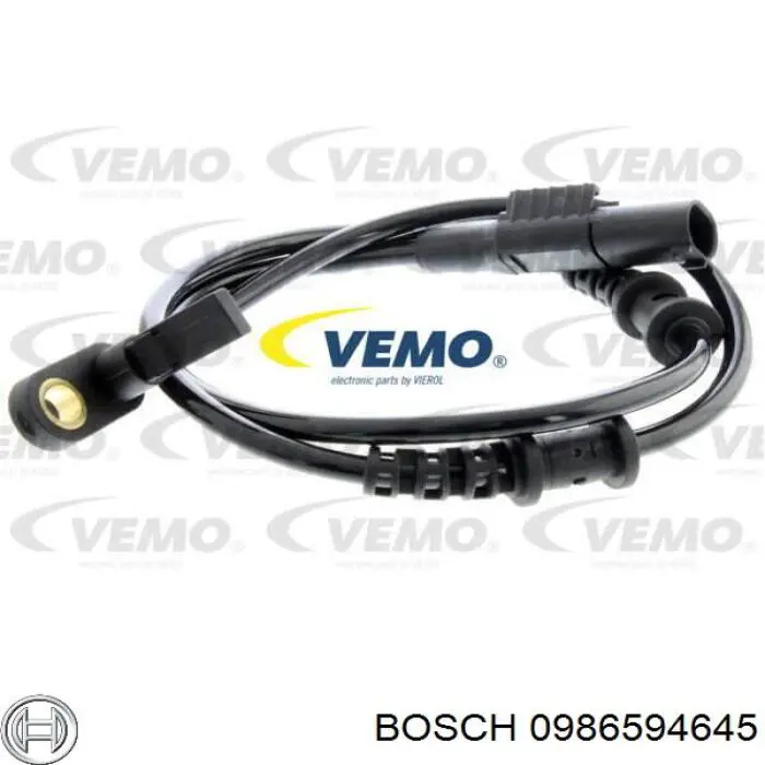 Sensor ABS delantero 0986594645 Bosch