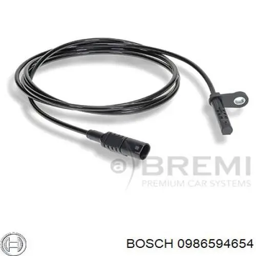 0 986 594 654 Bosch sensor abs traseiro direito