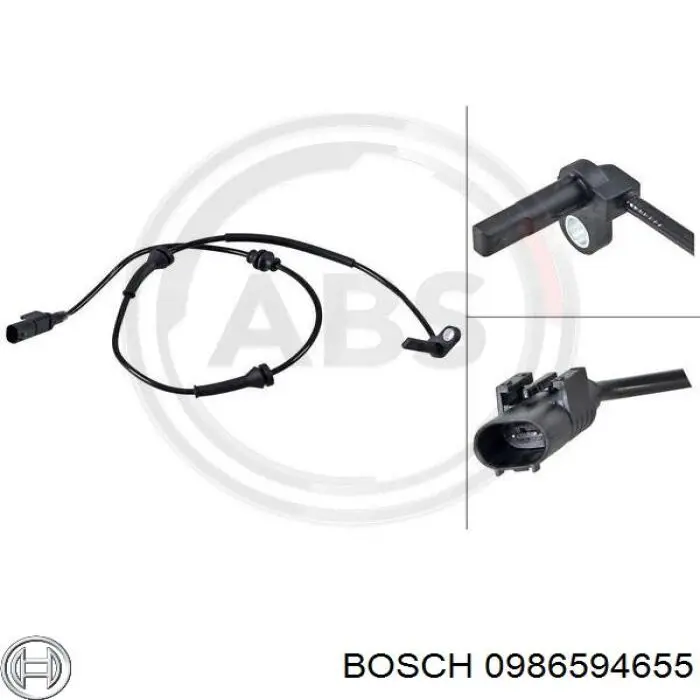 Датчик АБС (ABS) передний 0986594655 Bosch