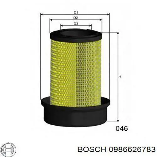 0986626783 Bosch воздушный фильтр