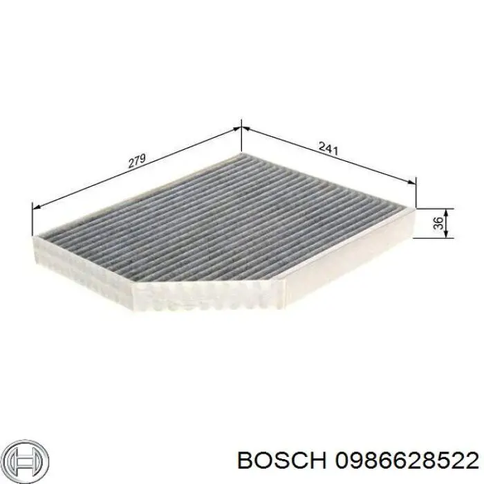 0986628522 Bosch Внутрисалонный фильтр