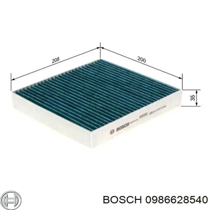 Фильтр воздушный отопителя Bosch 0986628540 цена, от 3.98 USD