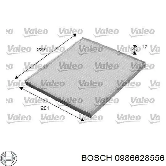 Воздушный фильтр салона Bosch 0986628556