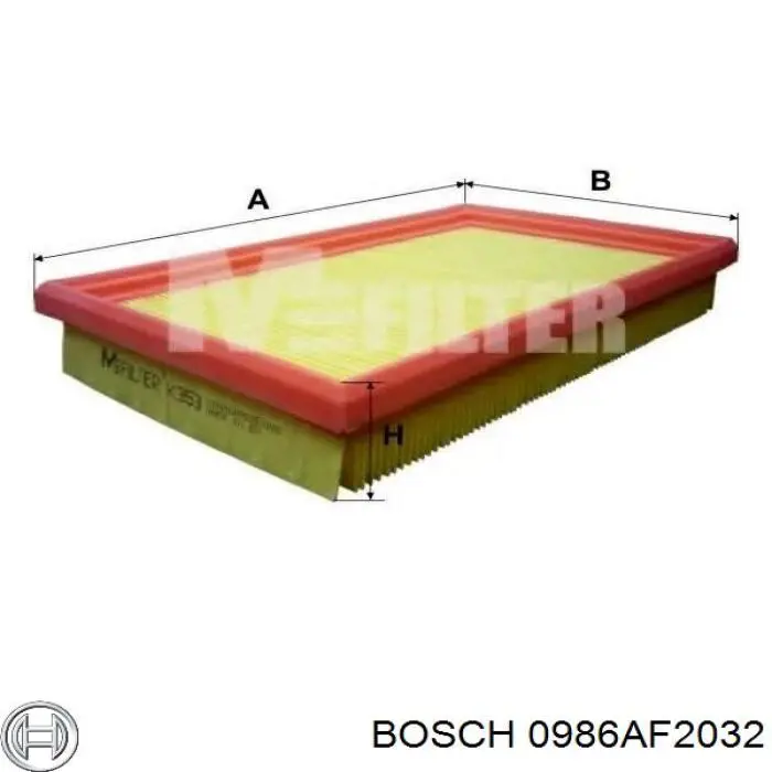 Воздушный фильтр 0986AF2032 Bosch