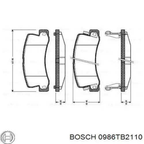 Задние тормозные колодки 1675994080 Peugeot/Citroen