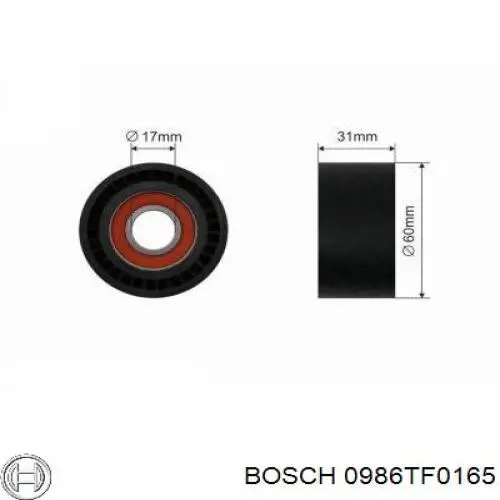 Топливный фильтр 0986TF0165 Bosch