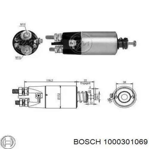 1000301069 Bosch bucha do motor de arranco