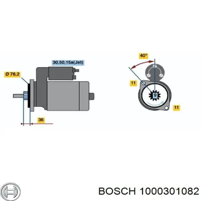 1000301082 Bosch втулка стартера