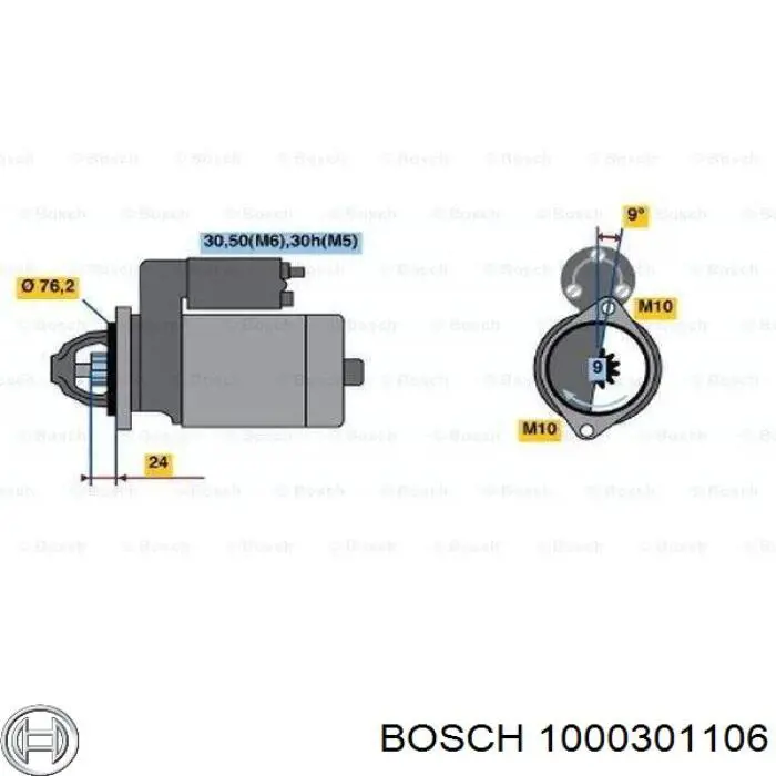 Втулка стартера 1000301106 Bosch