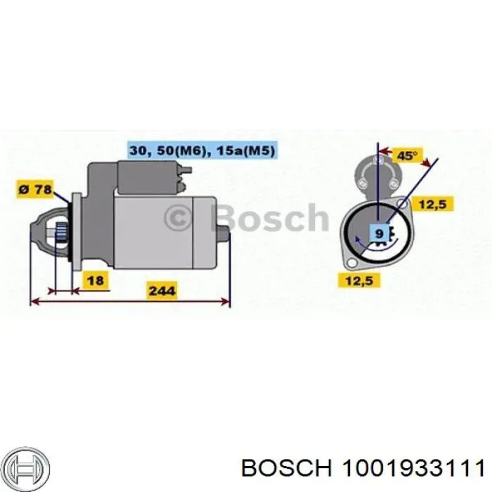 Вилка стартера Bosch 1001933111