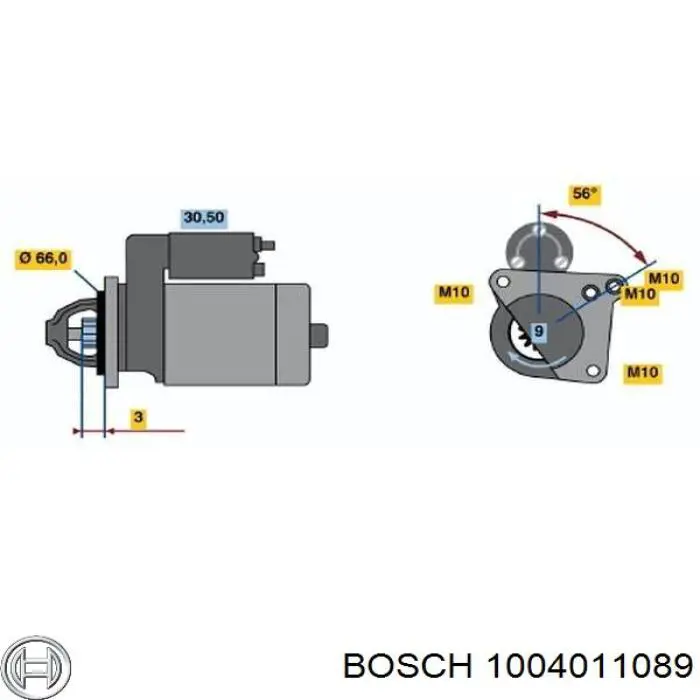 Inducido, motor de arranque 1004011089 Bosch