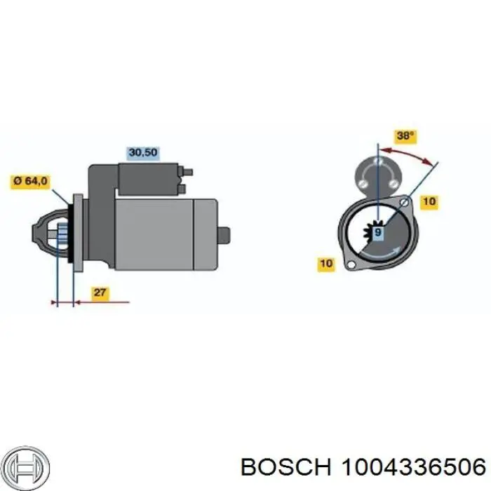 1004336506 Bosch щеткодержатель стартера