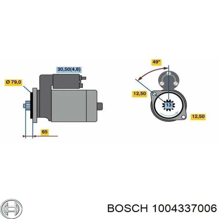 Щеткодержатель стартера Bosch 1004337006