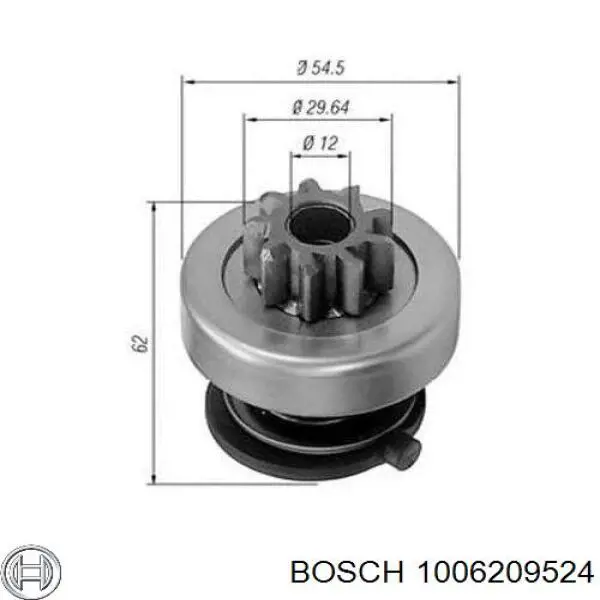 1006209524 Bosch бендикс стартера