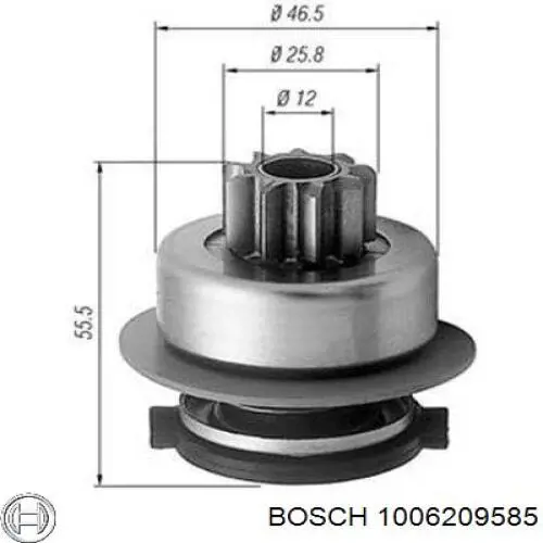 1006209585 Bosch бендикс стартера